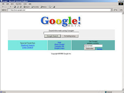 1998年のGoogle
